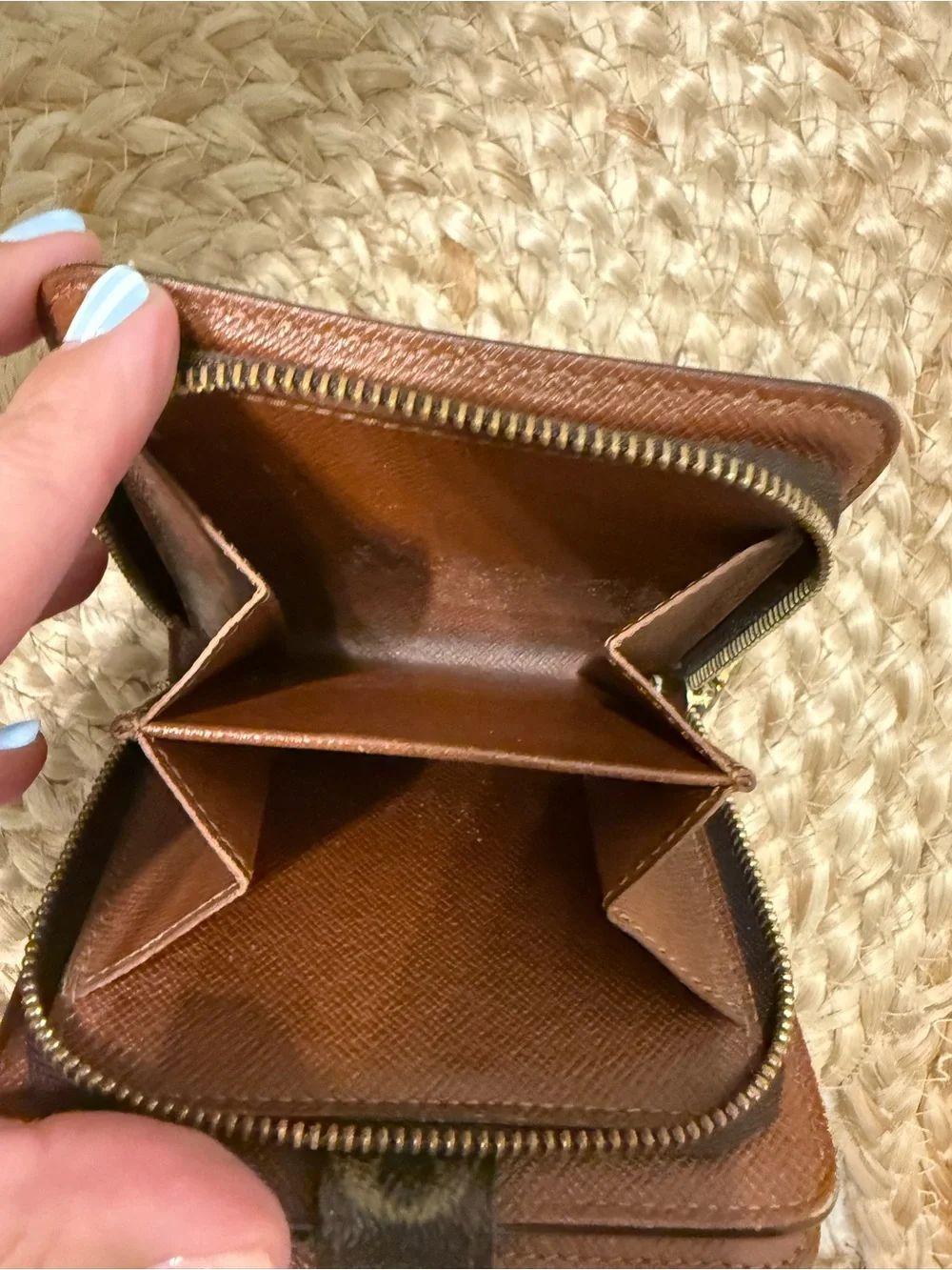 Louis Vuitton Monogram Zip Around Compact Wallet - Brown/Gold